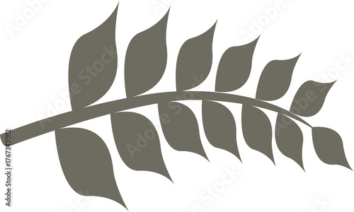 Bilde på lerret illustration of gray leaf stem