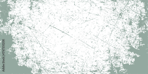 Vector abstract grunge background with green paint texture and copy space for a vintage wall design