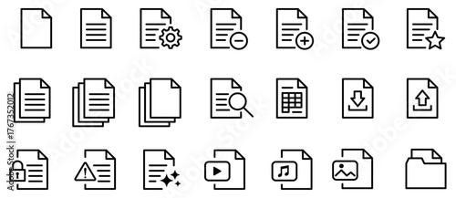 ファイル・書類などアイコンイラスト
