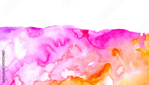 Real Watercolor Art Hand Drawn Brush Colorful Abstract Background