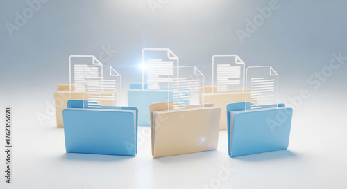 Digital File Management Cloud Storage System Business Data Organization