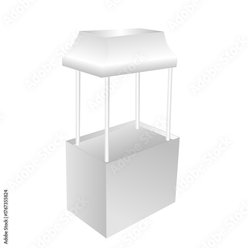 modern trade promotion table with 3D illustration rendering