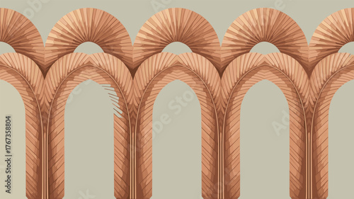 Elegant Archway Pattern in Warm Tones A Decorative Design Element