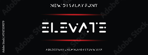 Design Modern abstract digital alphabet font. Minimal technology typography, Creative urban sport fashion futuristic font and with numbers. vector illustration.
