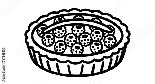 Delicious blackberry pie with a decorative crust and fresh berries.