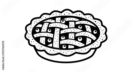 Delicious blueberry pie with a lattice crust perfect dessert for any occasion.