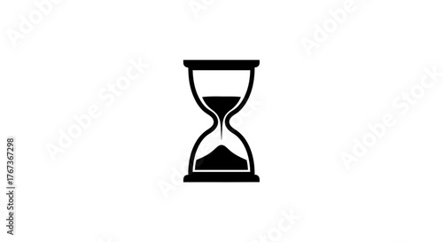 An hourglass visually represents the concept of time passing by