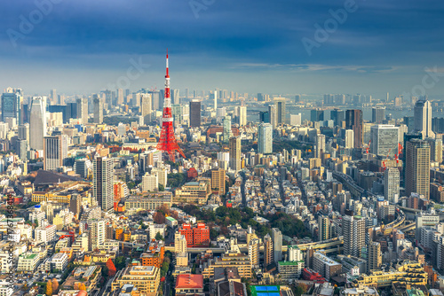 Принти на полотні Tokyo, Japan with the Tower from Roppongi 579