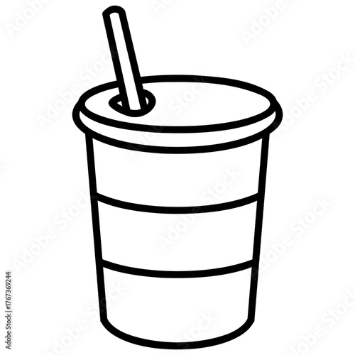 soda cup disposable vector illustration