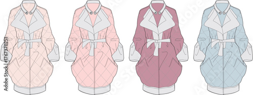 Fashionable Quilted Coat Variations Explore Colors & Styles for Elegant Outerwear Choices