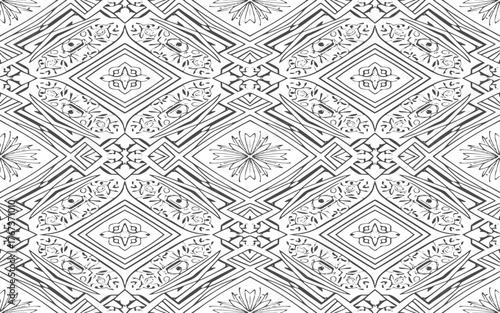 Geometric set of seamless gray and white patterns. Simple vector graphics.
