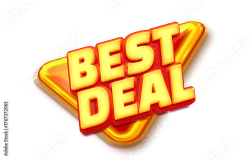 3D text label Best deal