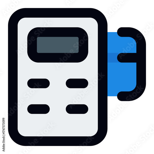Point of Sale Filled Line Icon Vector, Bold Outline Business and Finance Design for Modern Use