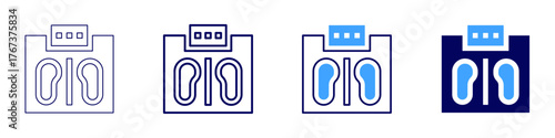 Measure index icon in 4 different styles. Thin Line, Line, Bold Line, Duotone. Duotone style. Editable stroke