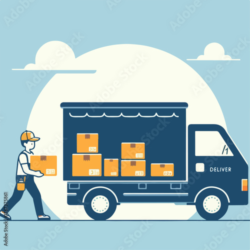 cargo truck with a truck