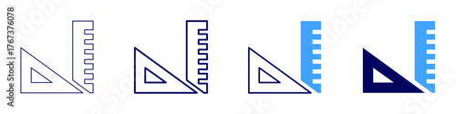 Measure rating icon in 4 different styles. Thin Line, Line, Bold Line, Duotone. Duotone style. Editable stroke