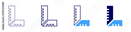 Measure readiness icon in 4 different styles. Thin Line, Line, Bold Line, Duotone. Duotone style. Editable stroke