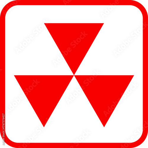 Fallout Shelter Sign. Nuclear bomb shelter sign. Fallout Shelter Road Sign. Bomb shelter sign Vector illustration