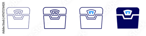 Measure weight icon in 4 different styles. Thin Line, Line, Bold Line, Duotone. Duotone style. Editable stroke