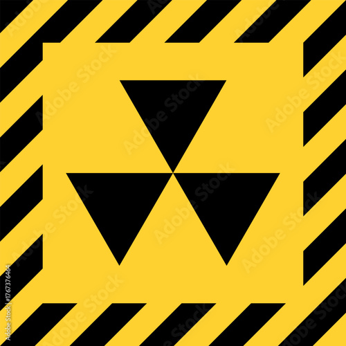 Fallout Shelter Sign. Nuclear bomb shelter sign. Fallout Shelter Road Sign. Bomb shelter sign Vector illustration