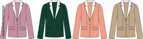 Elegant Blazer Collection A Palette of Stylish Business and Casual Jacket Designs