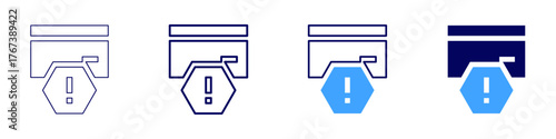 Risk rating icon in 4 different styles. Thin Line, Line, Bold Line, Duotone. Duotone style. Editable stroke