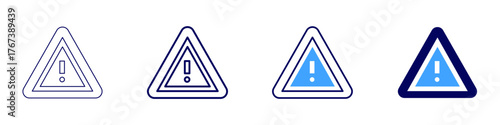 Risk tolerance icon in 4 different styles. Thin Line, Line, Bold Line, Duotone. Duotone style. Editable stroke