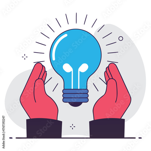 innovation and creativity concept vector  light bu