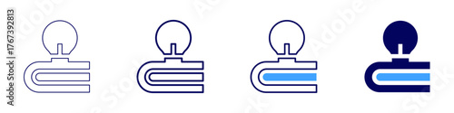 Meta knowledge icon in 4 different styles. Thin Line, Line, Bold Line, Duotone. Duotone style. Editable stroke