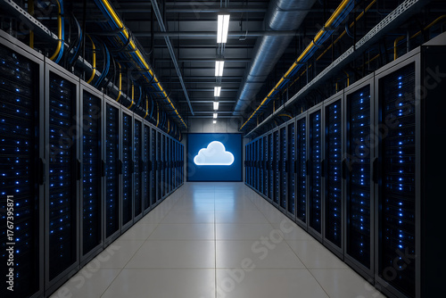 data center, cloud services, industrial scale, processing storage and data infrastructure