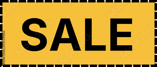 Sale banner promotional graphic yellow and black design for advertising campaigns