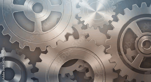 Abstract texture of gears in realistic soft focus