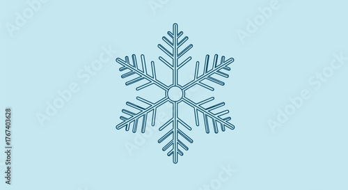 A simple, stylized blue snowflake icon against a light blue background.