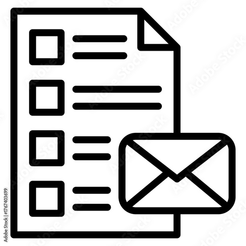 Email List  Icon Element For Design
