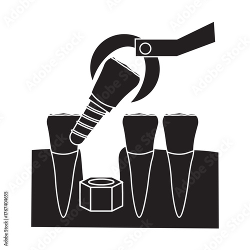 Incisor Tooth Replacement and Oral Health glyph icon