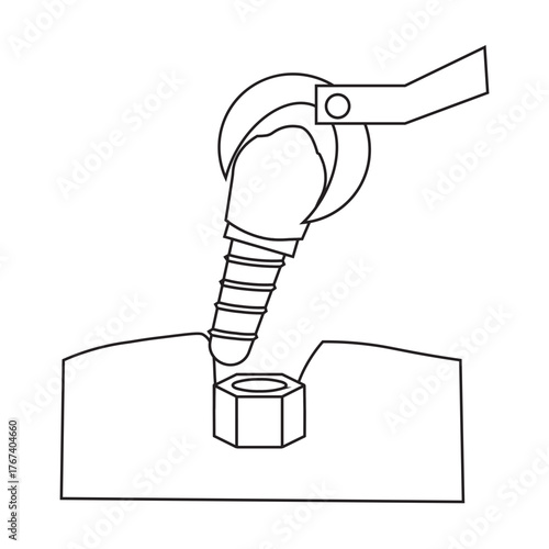 Canine Tooth Implant Procedure line icon