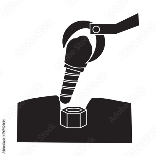 Canine Tooth Implant Procedure glyph icon