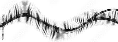 A grayscale vector illustration depicts a flowing, abstract wave, showcasing a dynamic, artistic design element suitable for various creative concepts and graphic projects.