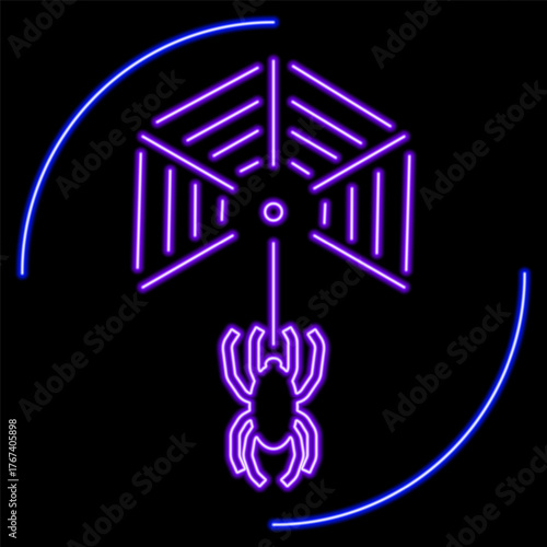 web neon sign, modern glowing banner design, colorful modern design trend on black background. Vector illustration.