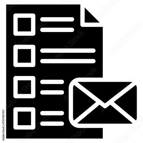 Email List  Icon Element For Design