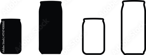 soda can icon set vector illustration logo drink 