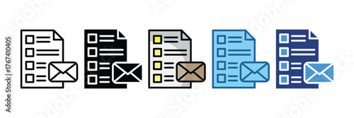 Email List  Icon Element For Design