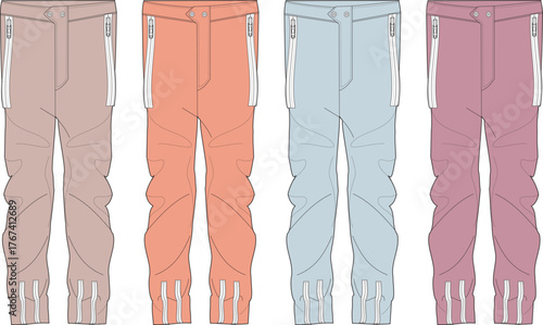 Colorful Ski Pants Set Fashionable Winter Apparel for Outdoor Adventures