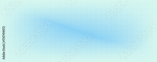 Star shaped trendy halftone pattern smooth curved line ultra wide 32:9 aspect ratio light blue vector abstract background. Half tone grid graphic glitter effect panoramic ultrawide. eps10, web