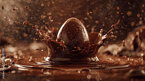 “Liquid Luxury: Chocolate Egg Dive”