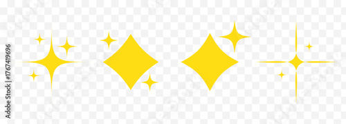 Sparkle star icon set simple star burst symbol transparent png and vector illustration shimmering four pointed star icon set sparkles star symbols vector bright sparkle star sparkle shiny flash. EPS10