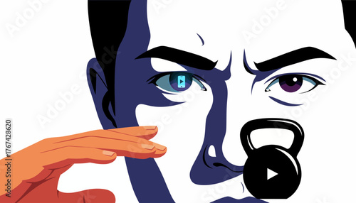 Focused Digital Strategist Facing the Weight of Content Performance and Media Consumption