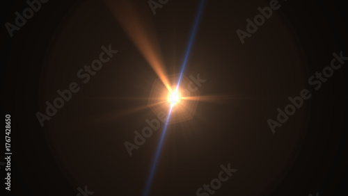 Tableau sur toile Radiant light flare with vibrant beams perfect for adding a dynamic and eye-catc
