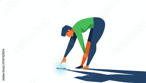 Dedicated Professional Reaching Down to Tap a Critical Notification on a Mobile Device for Immediate Action