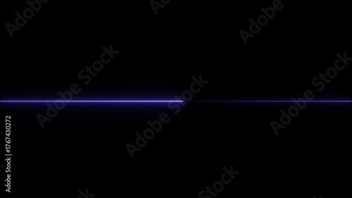 Wallpaper Mural glowing blue neon Straight neon laser animation of horizontal line on alpha background, Fist speed Horizontal neon line animation moving from right to left on black screen.  Torontodigital.ca
